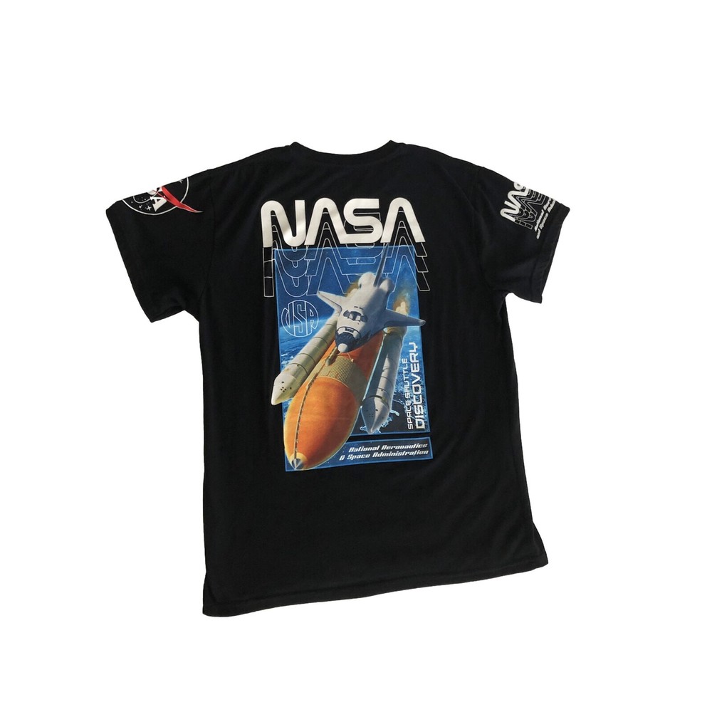 NASA SPACELAB 1 Shuttle Astronaut Double Sided Shirt Size L Big Kids